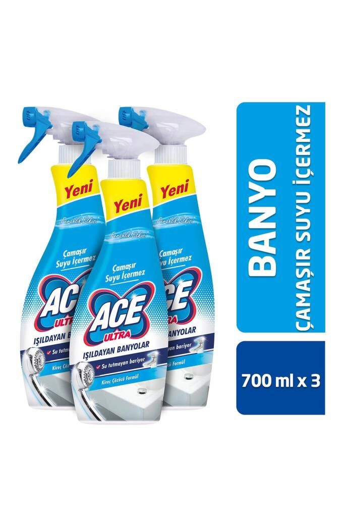 ACE Ultra Köpük Çamaşır Susuz Banyo 700ml x3