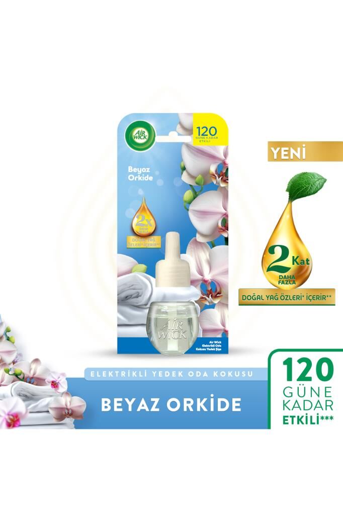 Air Wick Elektrikli Oda Kokusu Yedek Şişe Beyaz Orkide 19 ml