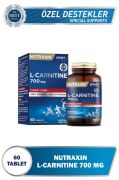 Nutraxin L-Carnitine 700 mg 60 Tablet | 700 mg L-Karnitin | Enerji & Yağ Metabolizması Desteği