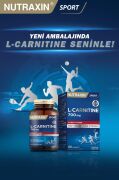 Nutraxin L-Carnitine 700 mg 60 Tablet | 700 mg L-Karnitin | Enerji & Yağ Metabolizması Desteği