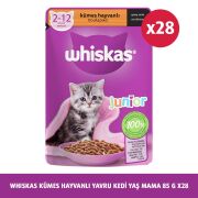 Whiskas Pouch Yavru Kümes Hayvanlı Kedi Maması 85 gr x 28