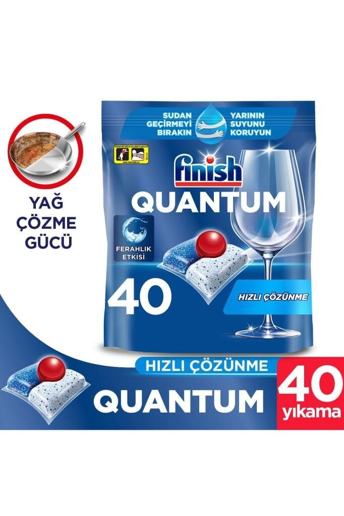 Finish Quantum Hepsi Bir Arada 40 Yıkama Bulaşık Makinesi Tableti
