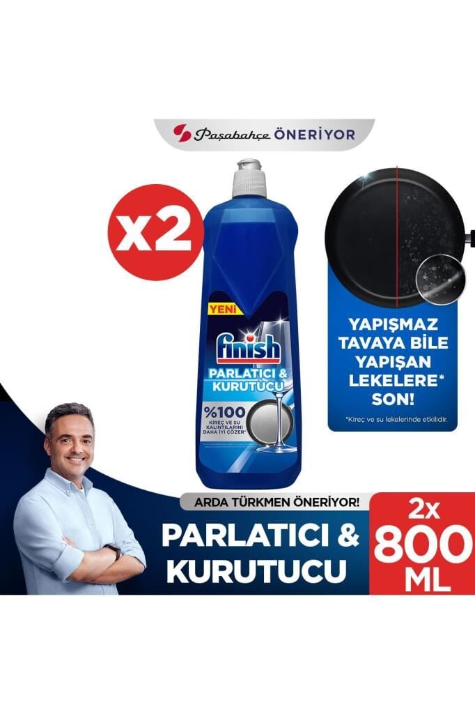 Finish Bulaşık Makinesi Parlatıcı & Kurutucu Sıvı 1600 ml (800 ml x 2'li)