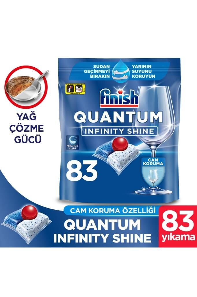 Finish Quantum Infinity Shine Bulaşık Makinesi Deterjanı Kapsül Tablet  83 Adet