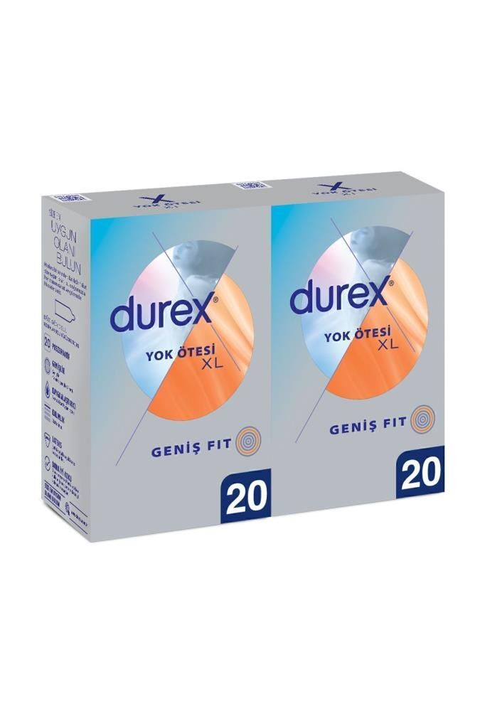 Durex Yok Ötesi XL İnce Prezervatif 40'lı (20'li x 2 Adet)