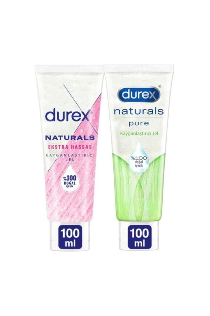 Durex Naturals Ekstra Hassas Kayganlaştırıcı Jel 100ml + Naturals Pure Kayganlaştırıcı Jel 100ml