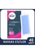 Veet Professional Ağda Bandı Hassas Ciltler İçin Bacak&Vücut Bölgesi Süper Fırsat 40’lı