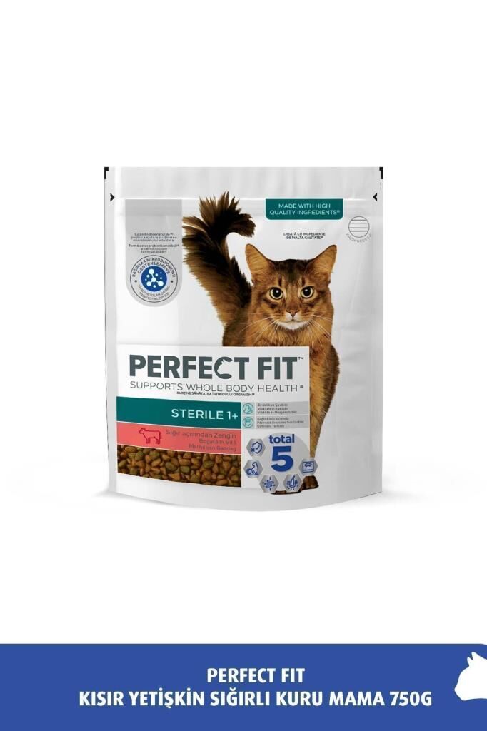 Perfect Fit Kısırlaştırılmış Yetişkin Kedi Maması Biftekli 750 gr