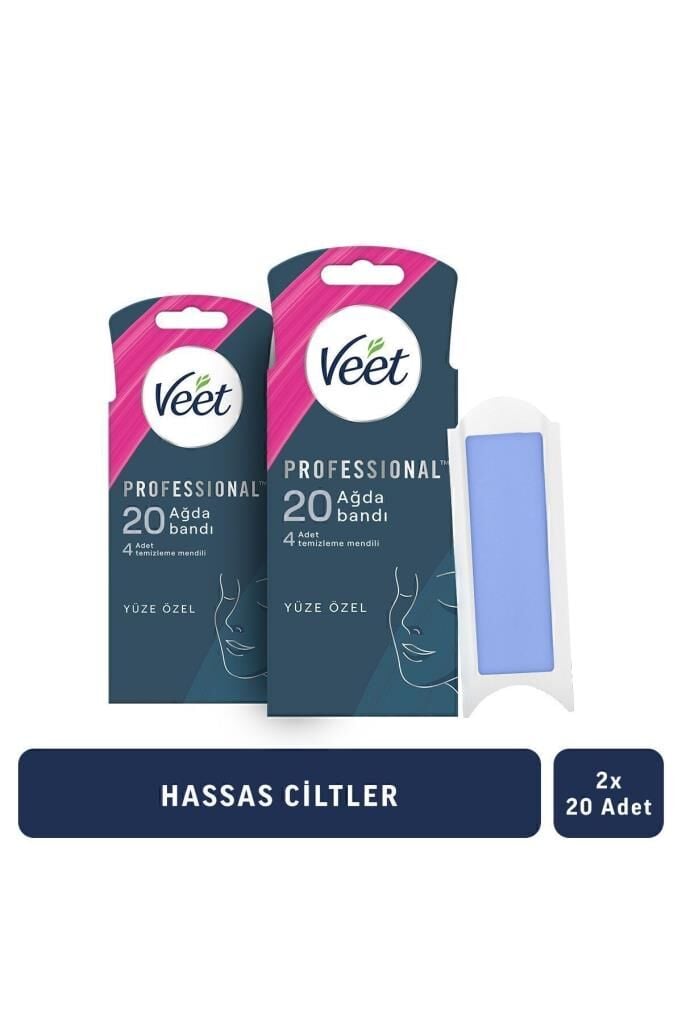 Veet Professional Yüz Ağda Bandı Hassas Ciltler 40'lı (20X2)