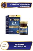 Nutraxin Vitamin D3K2 120 Tablet - 1000 Iu D3 Vitamini, 25 Mcg K2 Vitamini