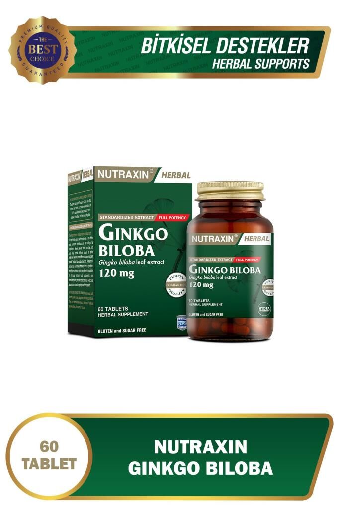 Nutraxin Ginkgo Biloba 120 Mg 60 Kapsül