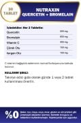 Nutraxin Quercetin Bromelain 30 Tablet - Kuersetin, Bromelain, Çörek Otu, C Vitamini, Isırgan Otu