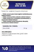 Nutraxin Zinc Sulphate - Çinko Takviyesi 15 Mg 100 Tablet