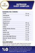 Nutraxin 5-Htp Complex 30 Tablet - Ginkgo Biloba Q10 Caffeine L Carnitin Magnezyum B12 B6