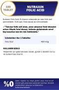Nutraxin Folik Asit 400 Mcg 100 Tablet