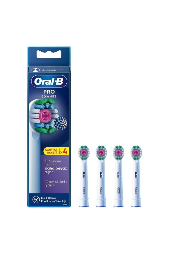 Oral-B Şarjlı Diş Fırçası Yedek Başlığı 3d White X-filament 4 Adet