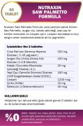 Nutraxin Saw Palmetto Formula 60 Tablet - Cüce Palmiye, Isırgan Otu, Yeşil Çay, Likopen, Çinko, Selenyum