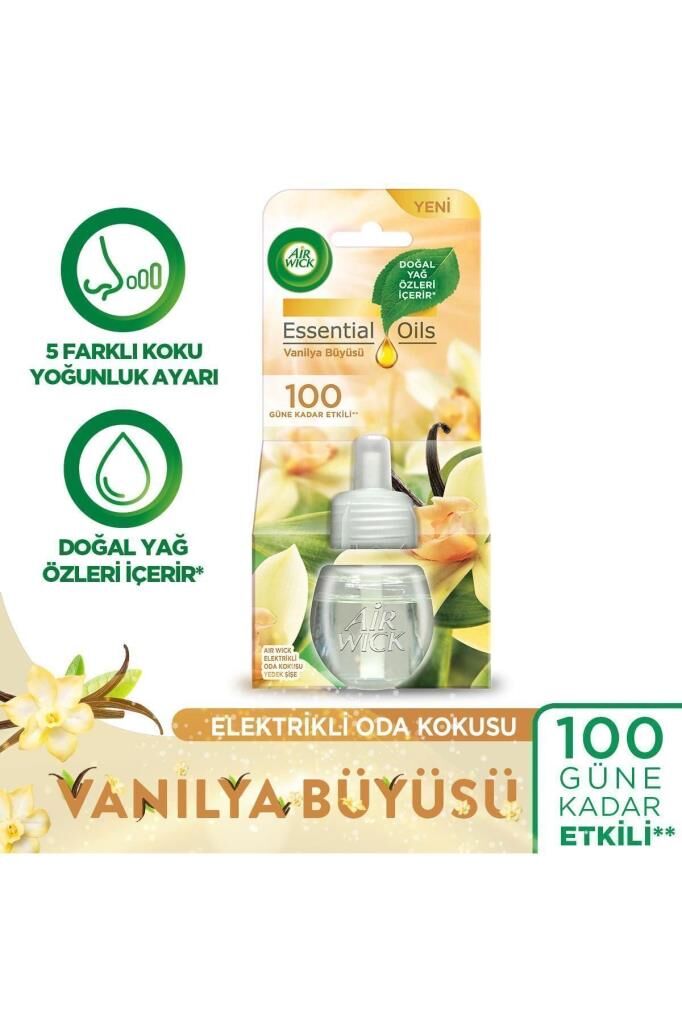 Air Wick Elektrikli Oda Kokusu Yedek Şişe Vanilya Büyüsü - Esansiyel Yağlar Içerir