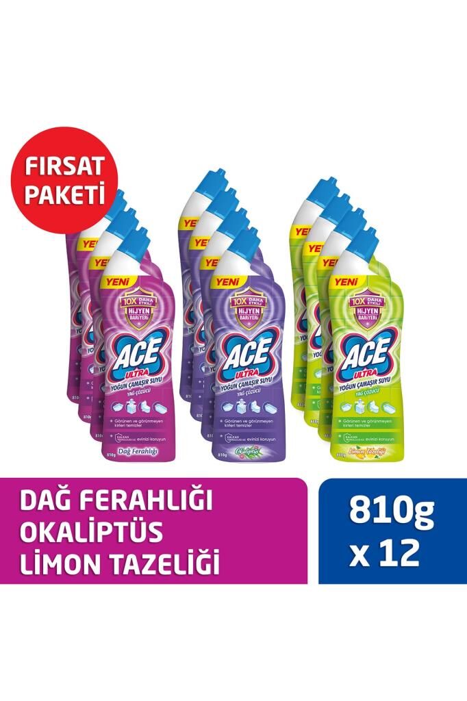 ACE Ultra Yoğun Kıvamlı Çamaşır Suyu Fırsat Paketi x 12 Adet
