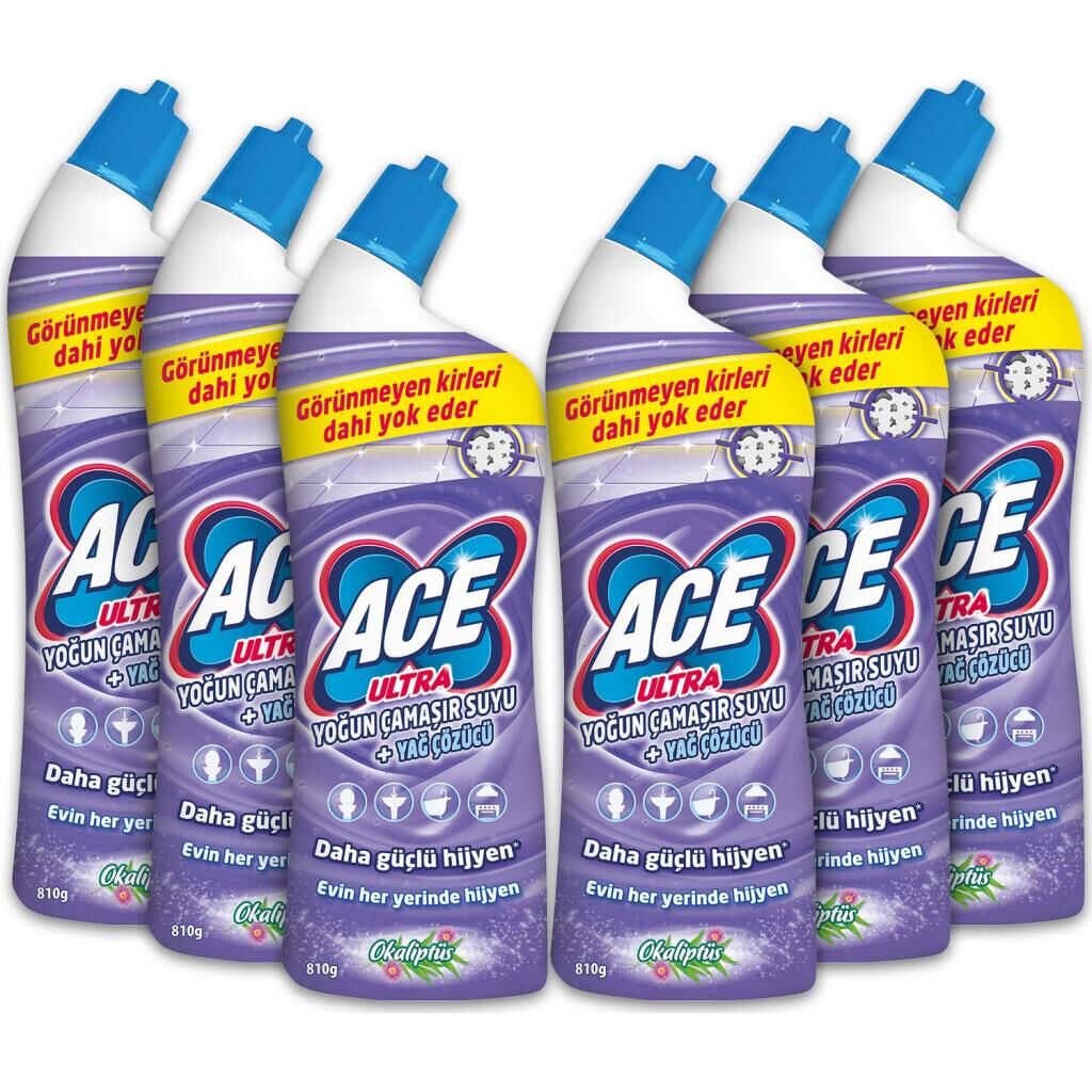 ACE Ultra Yoğun Kıvamlı Çamaşır Suyu Okaliptus 810g x6