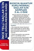 Bioxcin Quantum Kuru/Normal Saçlar için Saç Dökülmesini Önleyici Şampuan 3 x 300 ML