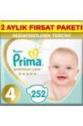 Prima Premium Care Bebek Bezi 4 Beden 252 Adet Maxi 2 Aylık Fırsat Paketi