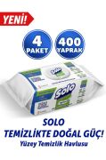 Solo Temizlikte Doğal Güç Okaliptus&Çam Esintisi Yüzey Temizlik Havlusu 4'lü 400 Yaprak