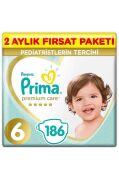 Prima Premium Care Bebek Bezi 6 Beden 186 Adet 2 Aylık Fırsat Paketi