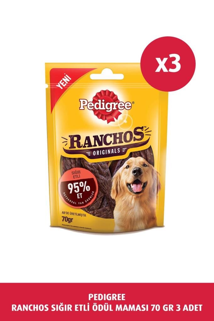 Pedigree Ranchos Sığır Etli Köpek Ödül Maması 70 G 3X