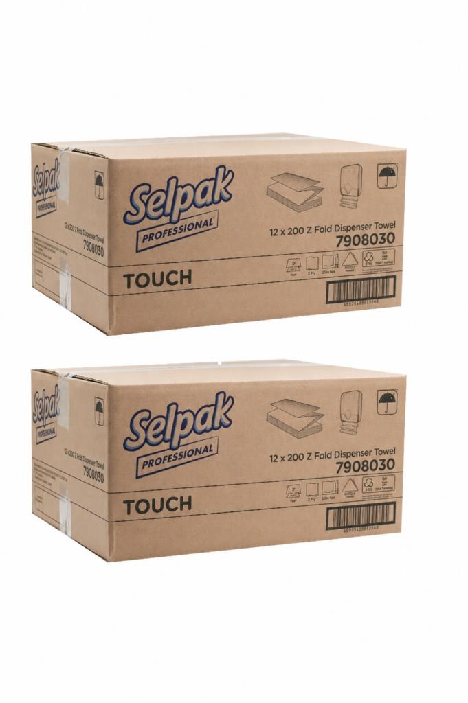 Selpak Professional Touch Z Katlama Dispenser Havlu 200x24 2 Koli