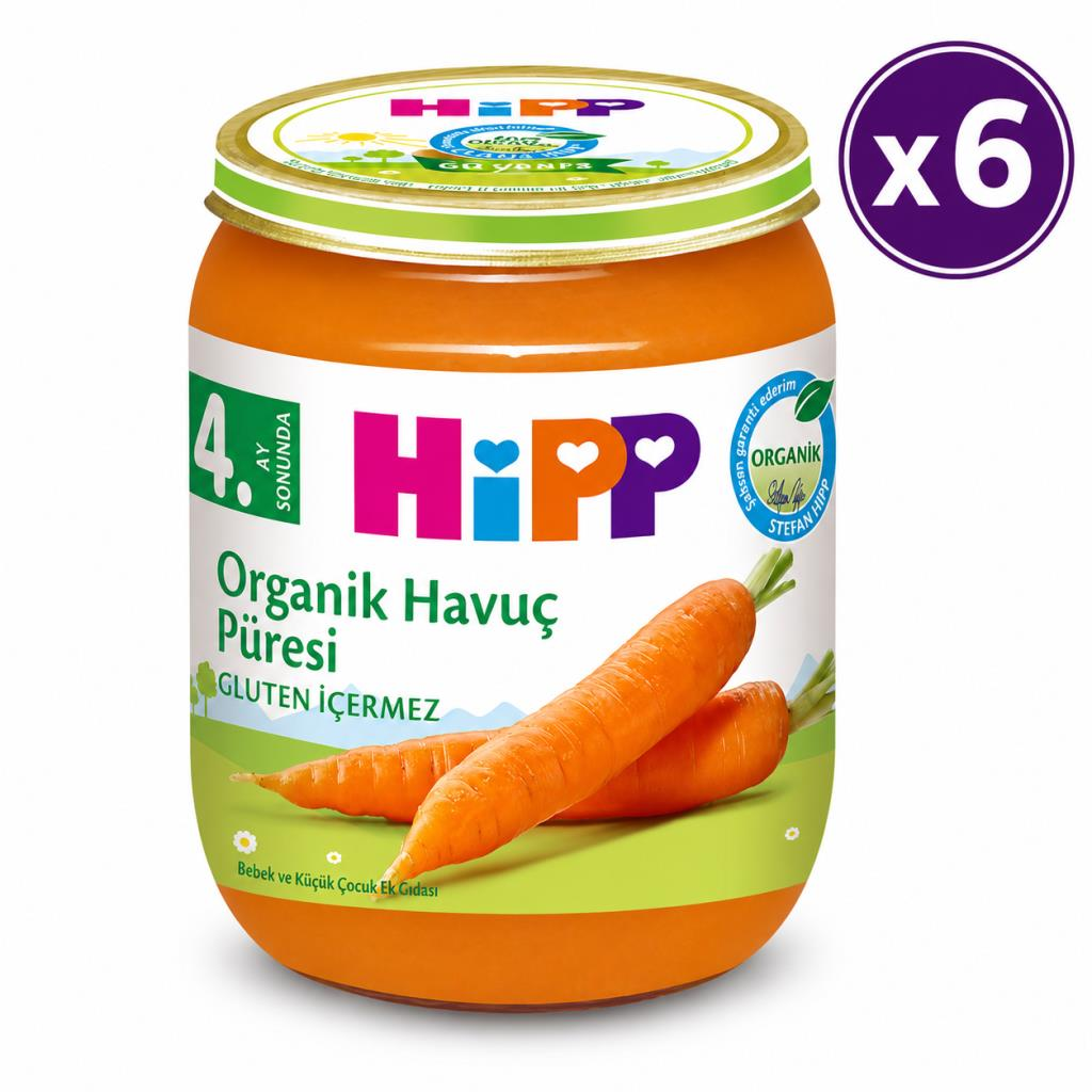 Hipp Organik Kavanoz Havuç Püresi 125 G - 6'lı Paket