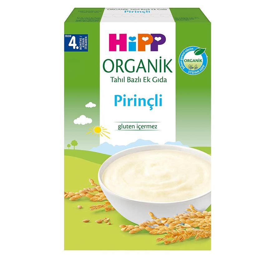 Hipp Organik Pirinçli Kaşık Maması Tahıl Bazlı Bebek Ek Gıdası 200 G (4+ Ay)