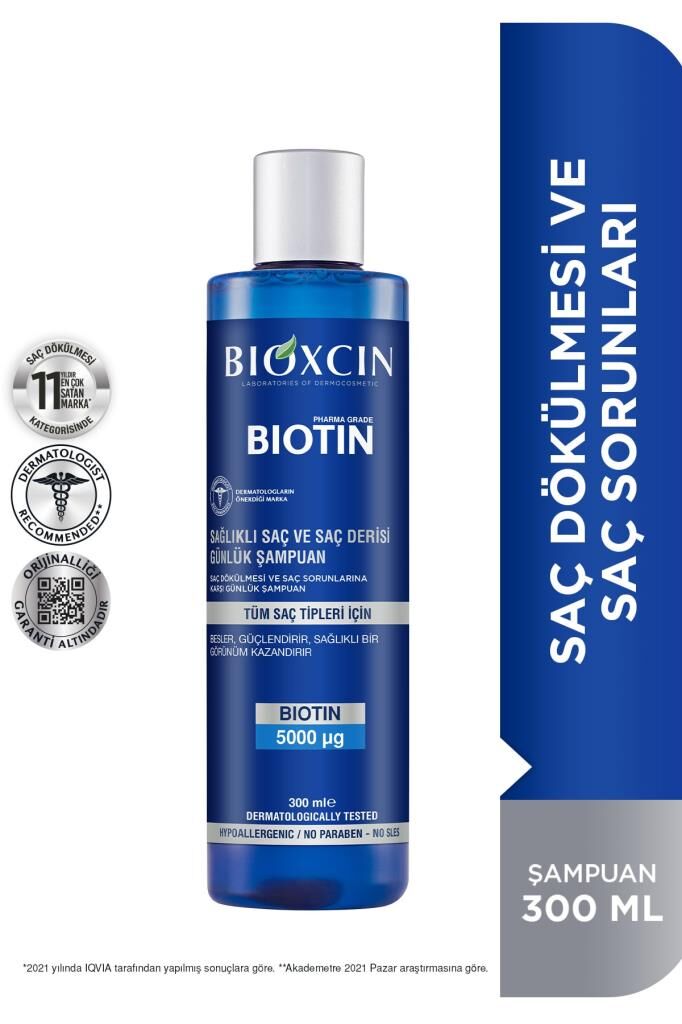 Bioxcin Biotin Şampuan 300 ML Tüm Saç Tipleri