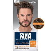 Joanna Power Men 3'ü 1 Arada Erkek Saç, Sakal ve Bıyık Krem Boyası Doğal Kahverengi 04