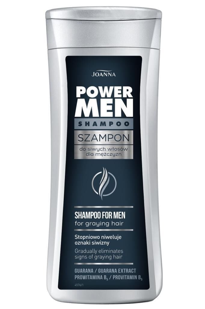 Joanna Power Men Beyazlayan Saçlar İçin Erkek Şampuanı 200 ml Gri Karşıtı Renk Yenileyici