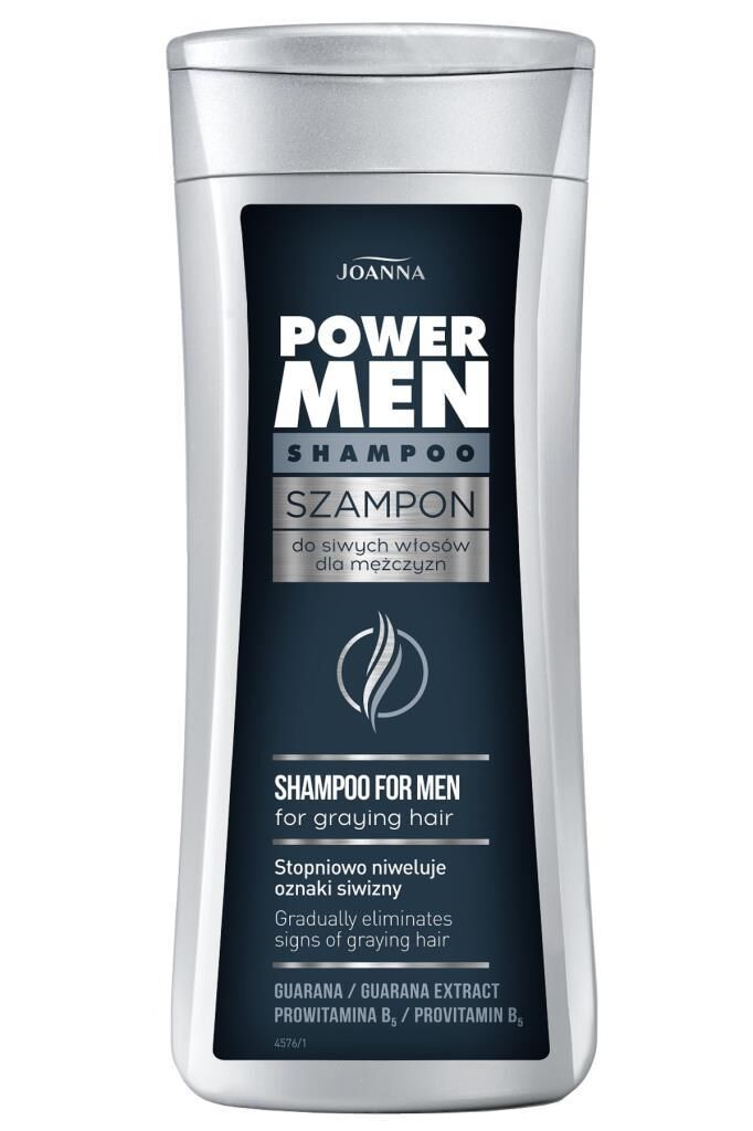 Joanna Power Men Beyazlayan Saçlar İçin Erkek Şampuanı 200 ml Gri Karşıtı Renk Yenileyici