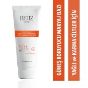 Beuz Sanse Spf50+ Yağlı ve Karma Ciltler İçin Çok Yüksek Korumalı Güneş Kremi & Makyaj Bazı - 50 ml