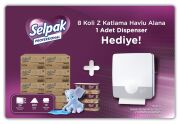 Selpak Professional Extra Z Katlama Dispenser Havlu 200 Yaprak 12'li x 8 Koli + Touch Z Katlama Havlu Dispenseri Hediyeli