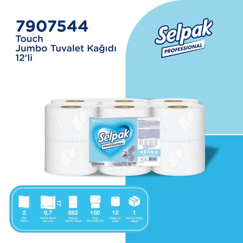 Selpak Professional Extra Jumbo Tuvalet Kağıdı 12'li 150 Metre