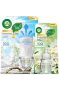 Air Wick Elektrikli Oda Kokusu Temizliğin Esintisi Kit + Yedek Şişe Bahar Çiçekleri-Esansiyel Yağlar İçerir*