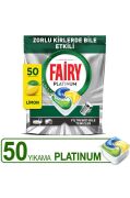 Fairy Platinum Hepsi Bir Arada Bulaşık Makinesi Tableti Limon 50 Tablet