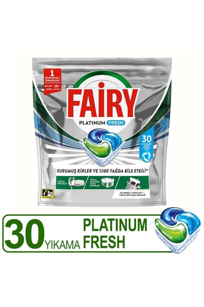 Fairy Platinum Fresh Bulaşık Makinesi Kapsülü 30 Yıkama