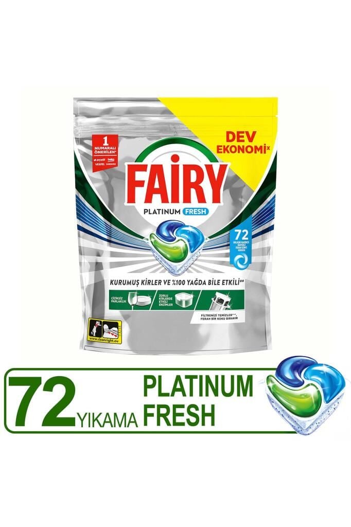 Fairy Platinum Fresh Bulaşık Makinesi Kapsülü 72 Yıkama