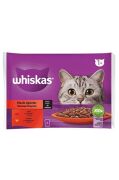 Whiskas Pouch Sos İçinde Sığırlı ve Tavuklu Yetişkin Kedi Konservesi 4 x 85 G