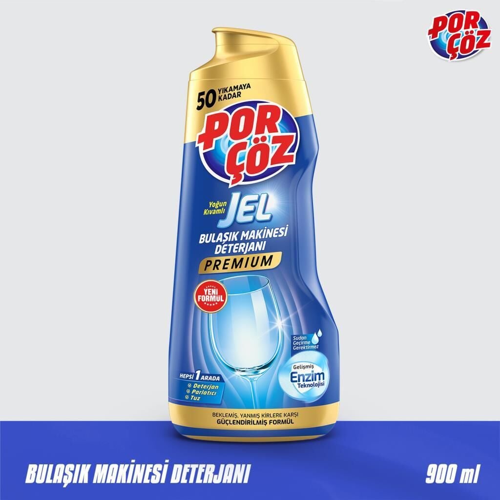 Porçöz Premium Bulaşık Makinesi Deterjanı Jel 900 ml