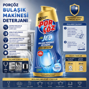 Porçöz Premium Bulaşık Makinesi Deterjanı Jel 900 ml