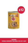 Pedigree Tavuklu Konserve Köpek Yaş Mama 400 G x12