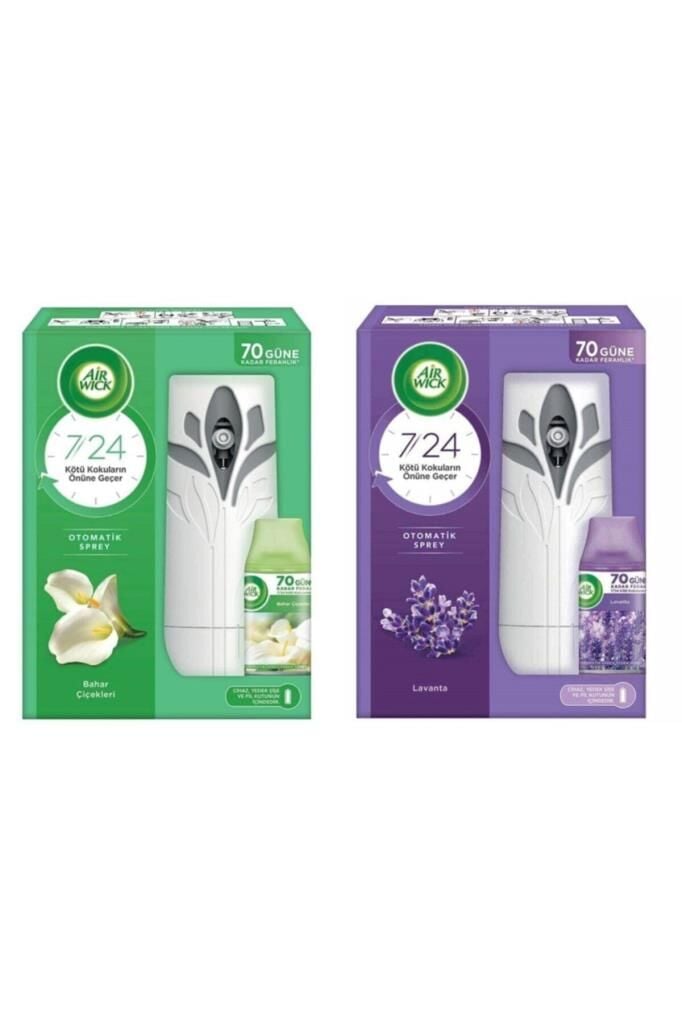 Air Wick Freshmatic Otomatik Sprey Makine Seti Bahar Çiçekleri + Lavanta 2 x 250 ml