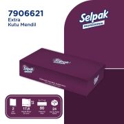 Selpak Professional Extra Kutu Mendil 21 x 18 cm 80 Yaprak x 24 Adet