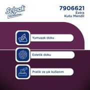 Selpak Professional Extra Kutu Mendil 21 x 18 cm 80 Yaprak x 24 Adet